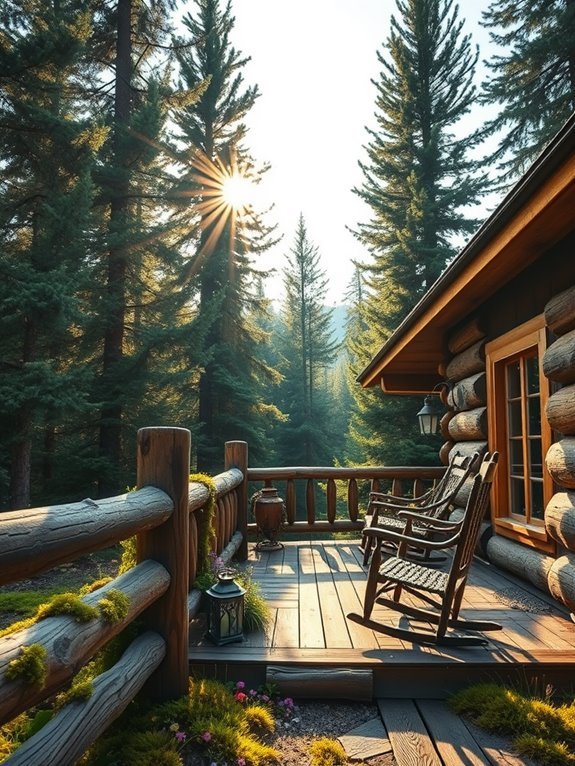 natural timber boundary enclosure