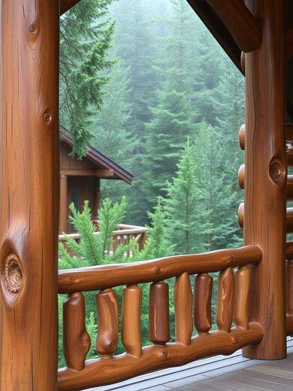 natural timber guardrails design