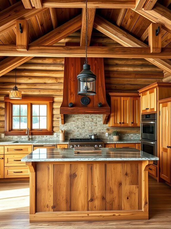 natural timber support beams