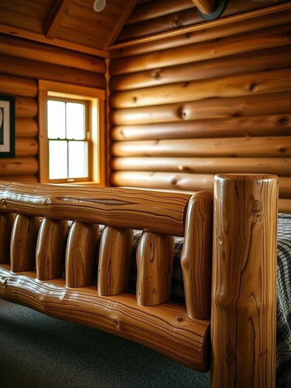 natural wood bed frame