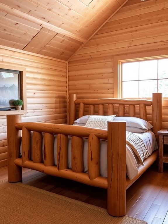 natural wood bed frames