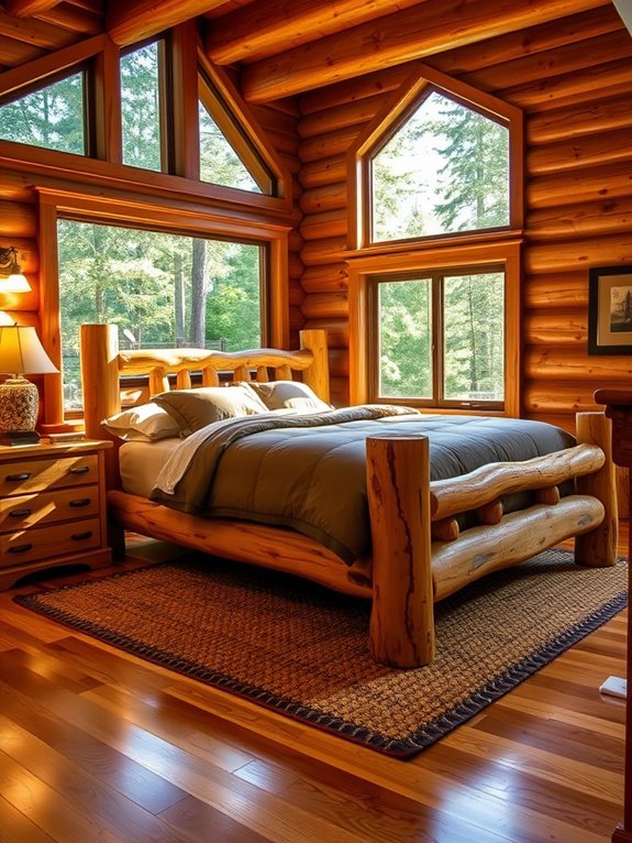natural wood bed frames