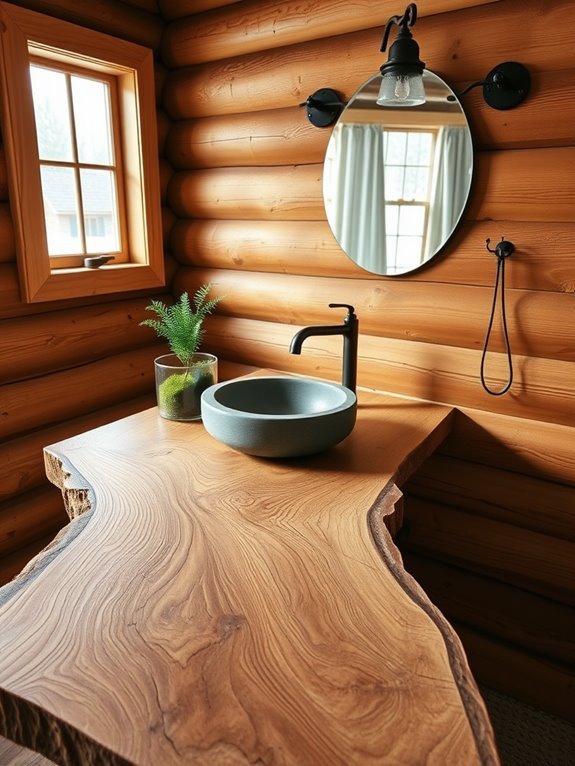 natural wood countertop design