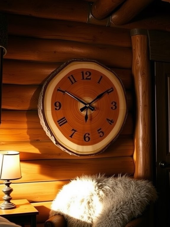 natural wood decor timepiece