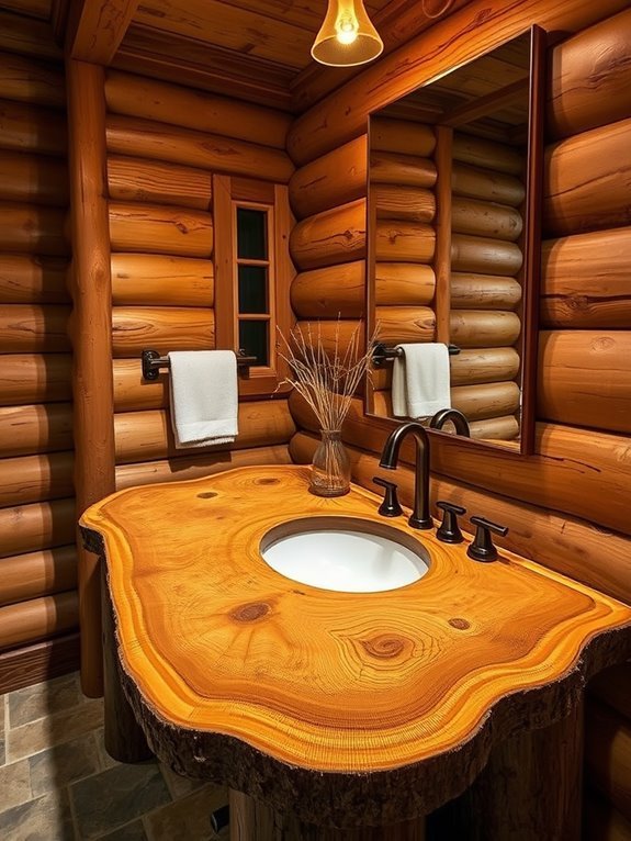 natural wood slice surfaces