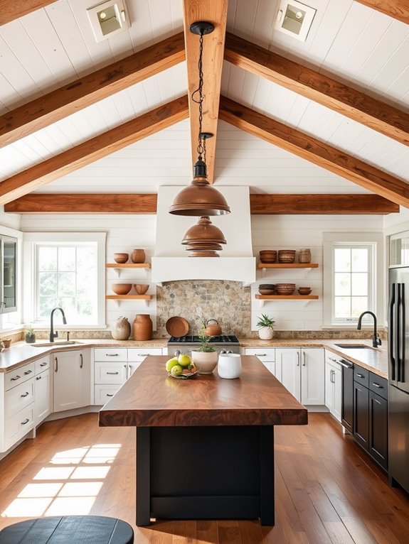 natural wooden architectural features