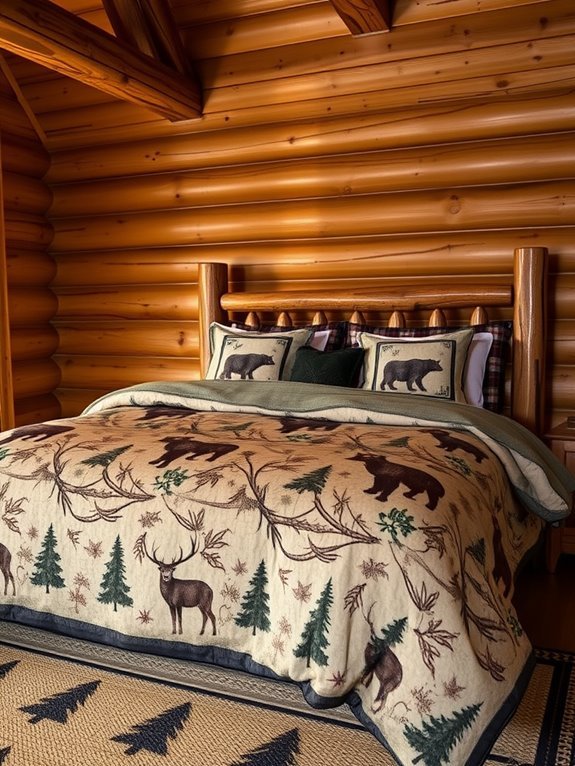 nature inspired animal print bedding