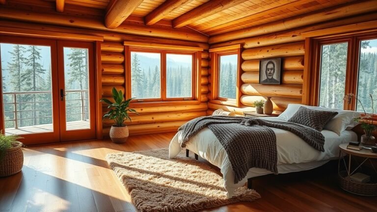 nature inspired log cabin decor