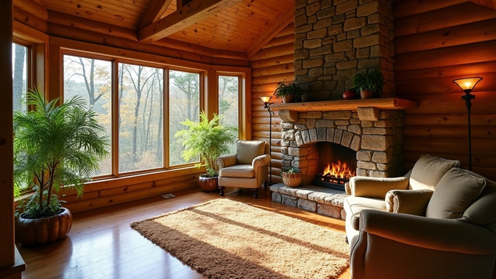 nature inspired log cabin design