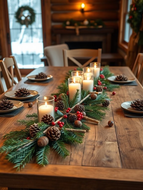 nature inspired table decor