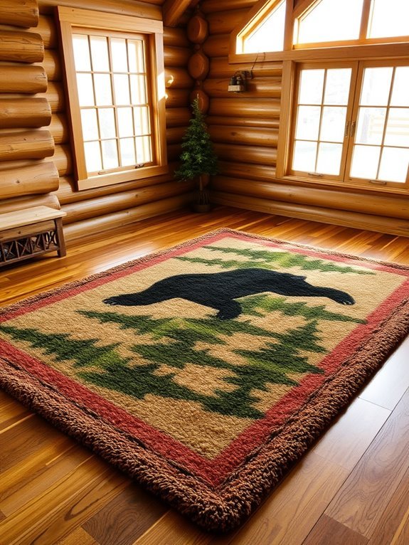 nature themed decorative rug