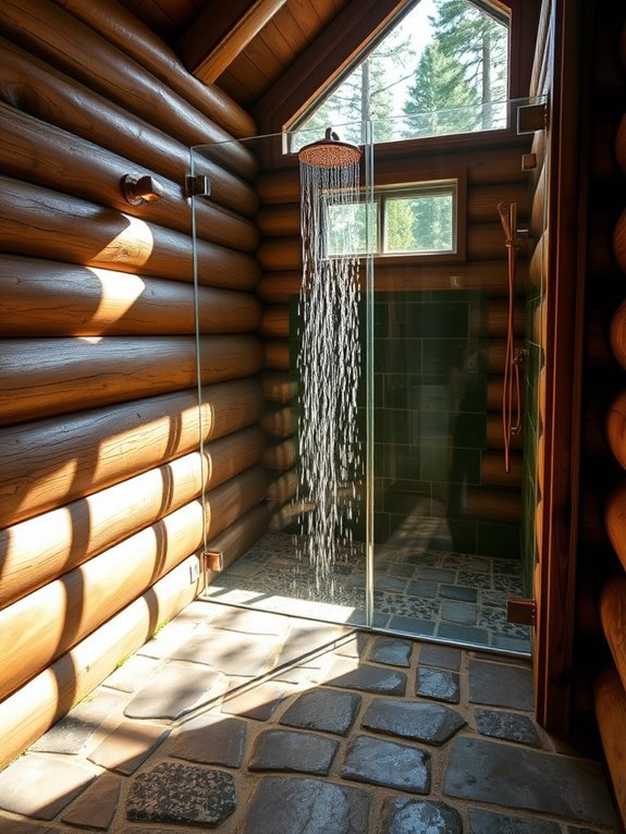 nature themed shower oasis