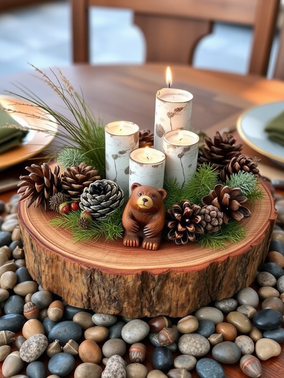 nature themed table decoration