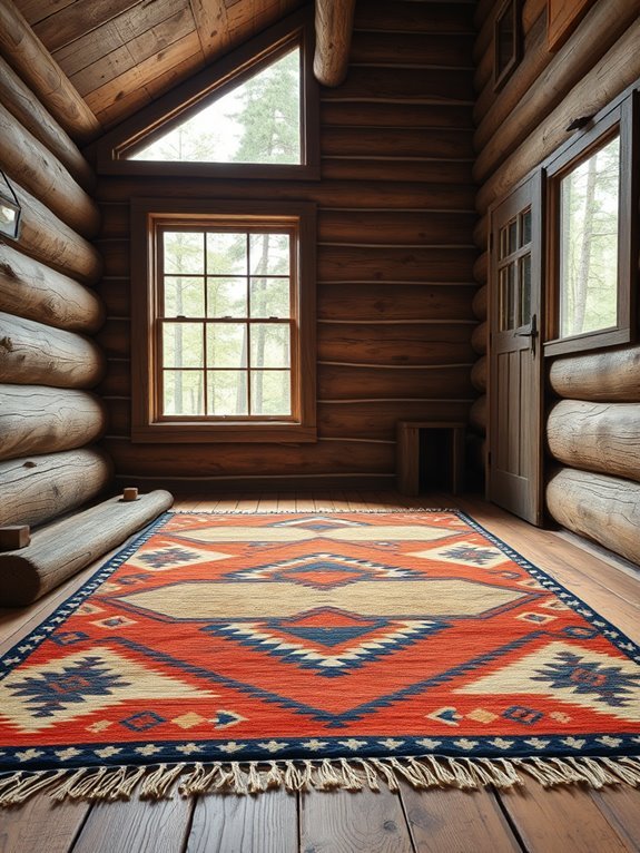 navajo patterned vintage rug