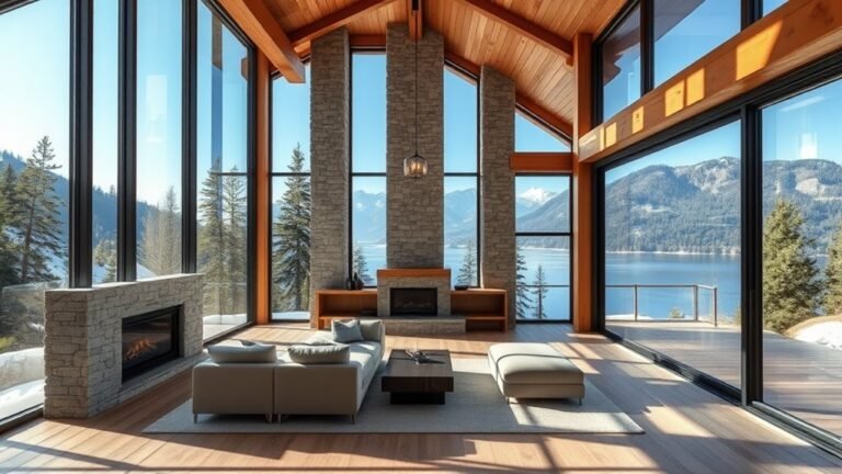 open concept mountain cabin designs