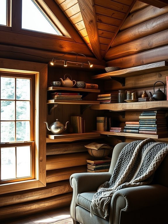open shelving for storage