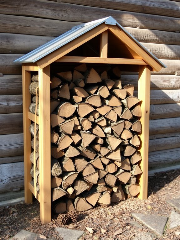 organize firewood for storage