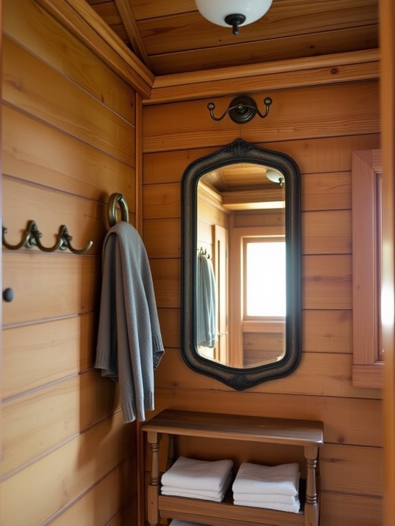 organize with hooks and racks