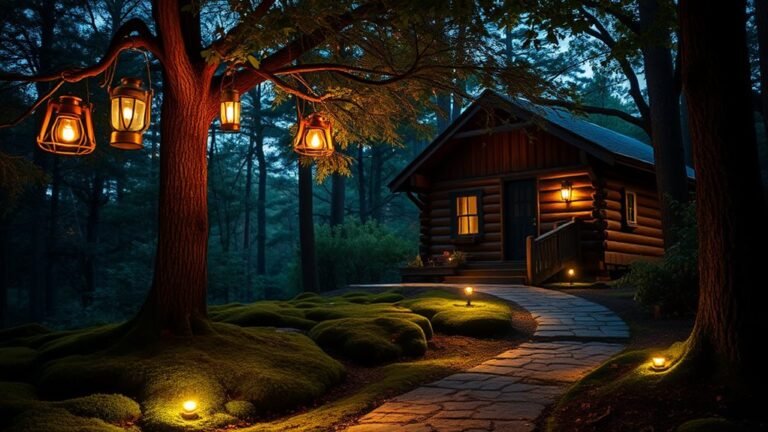 outdoor cabin lighting ideas