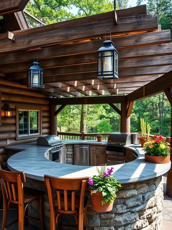 outdoor drinking space setup