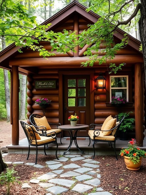 outdoor seating and decor