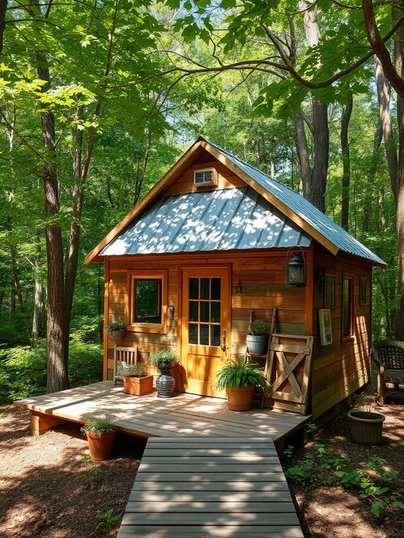 pallet wood cabin construction
