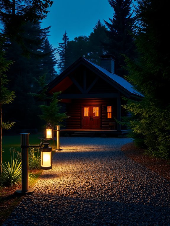 pathway outdoor lantern lighting