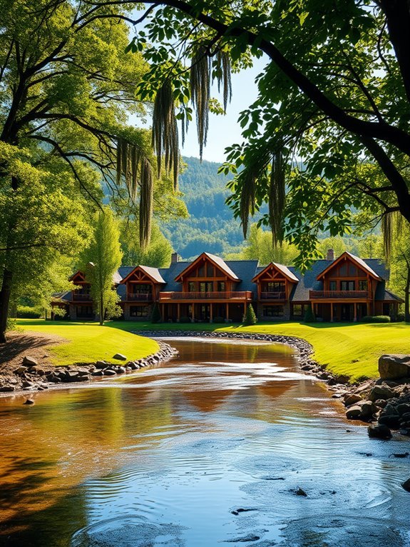 peaceful streamside getaway