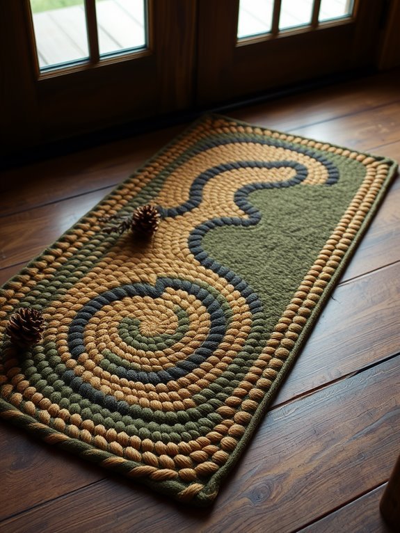 personalized rustic entrance mat