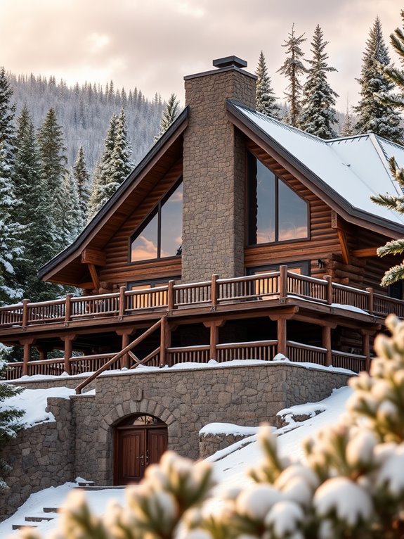 picturesque lodge in mountains