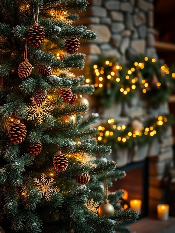 pine cone decorations and trim