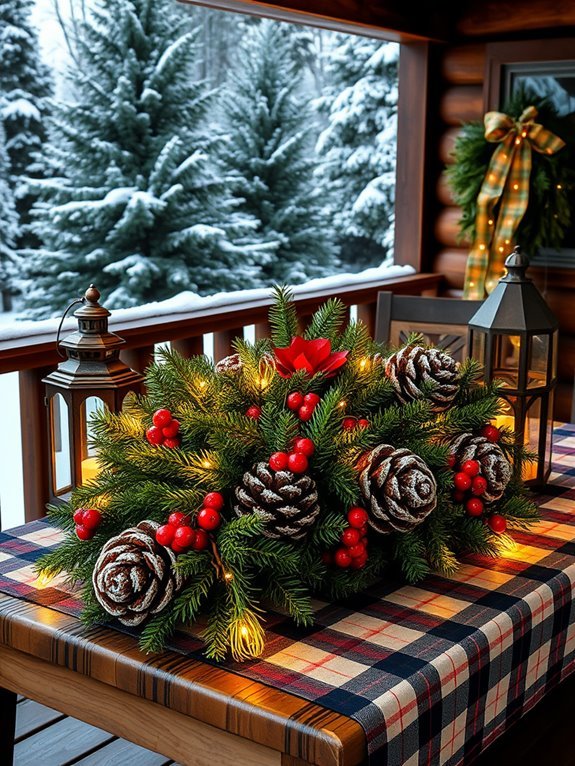 pinecone themed table decorations ideas
