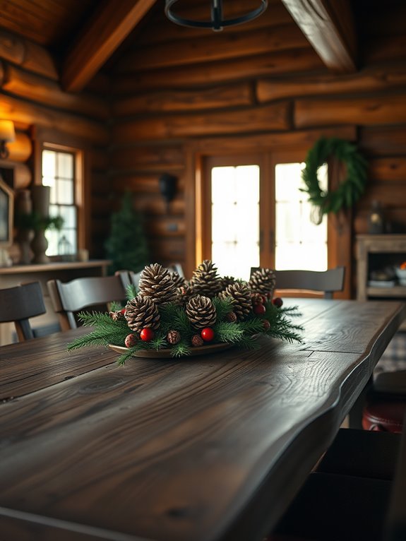 pinecone themed table decorations ideas