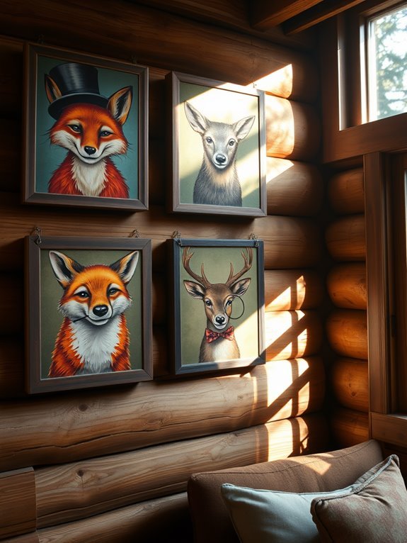 playful animal character art