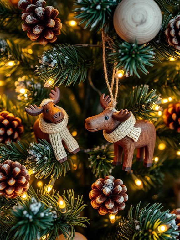 playful decorative moose ornaments