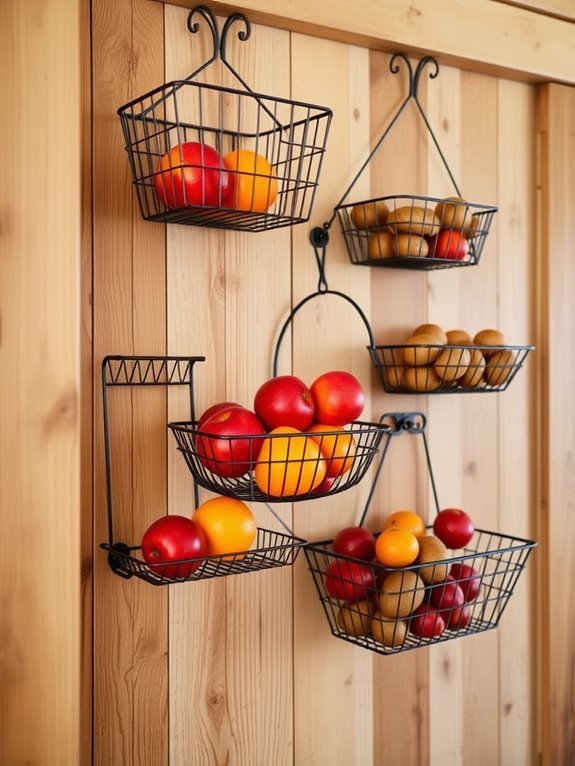 produce storage wire baskets