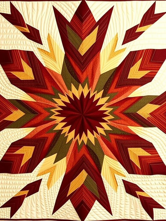 quilt featuring log cabin design