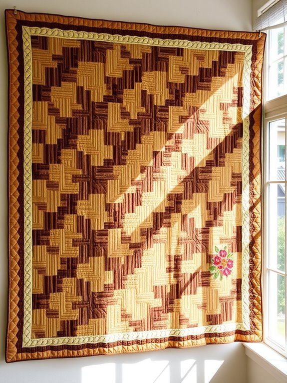 quilted log cabin design