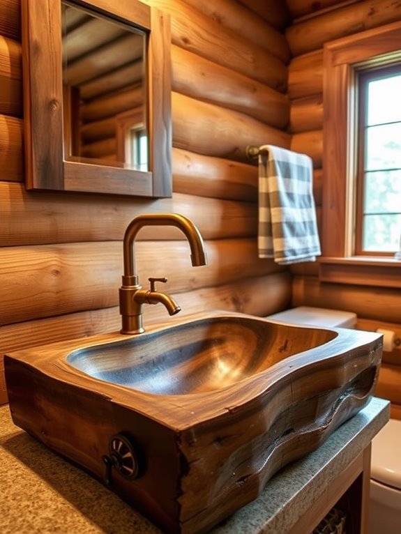 reclaimed wood bathroom sink