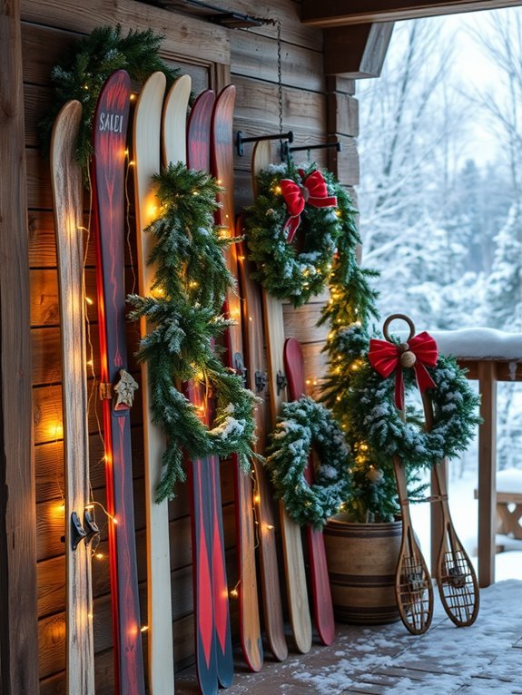 retro ski decor accents