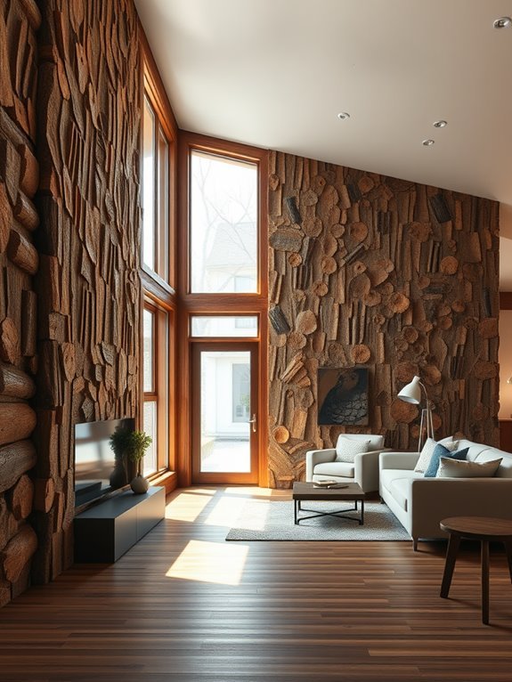rough natural wood appearance