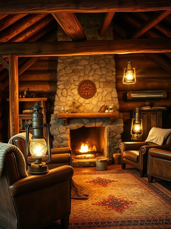 rustic ambiance with illumination