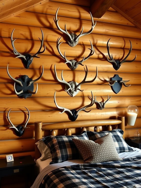 rustic antler decor displays