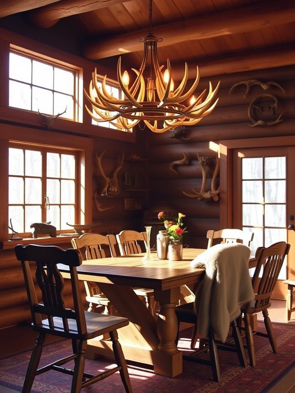 rustic antler home accents
