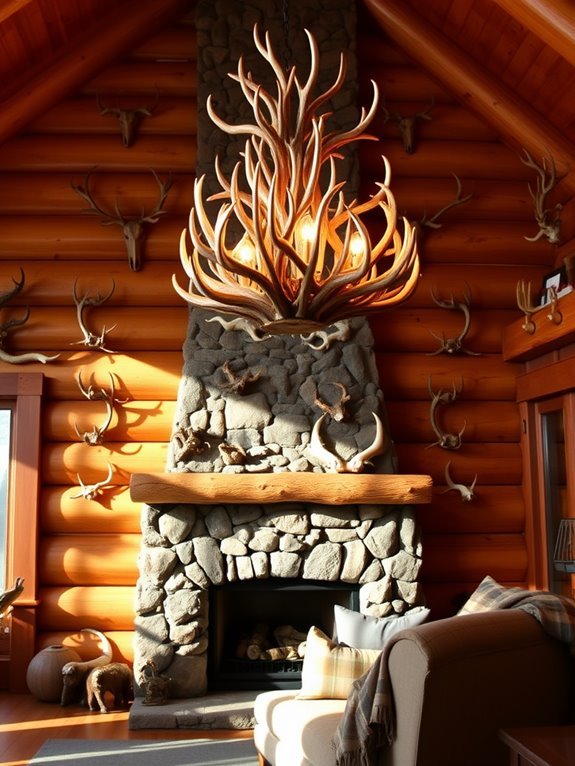 rustic antler home accents