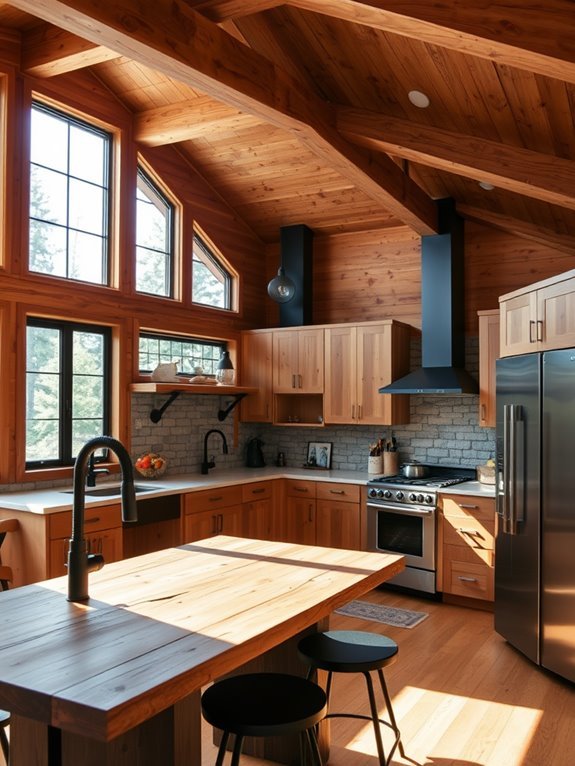 rustic architectural design feature