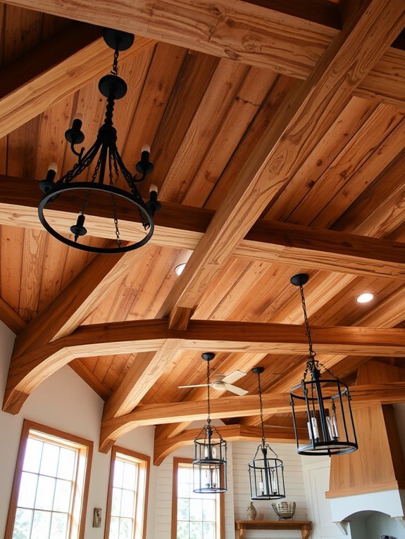 rustic architectural wooden beams