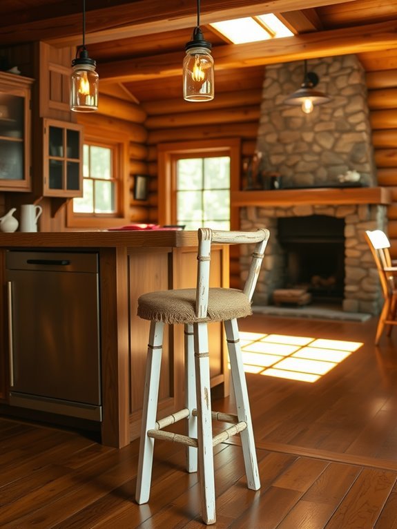 rustic bar stool transformation