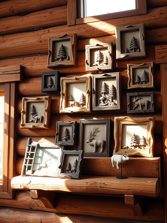 rustic cabin decor frames