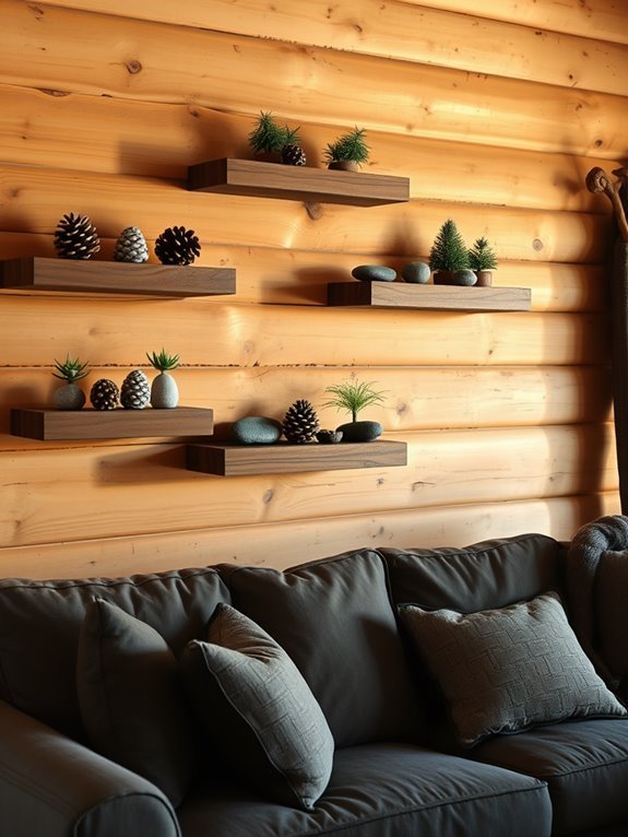 rustic cabin decor shelves